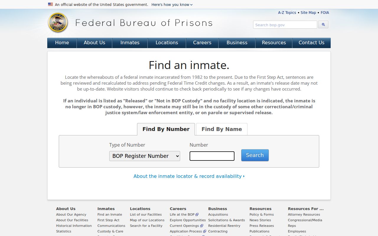 Federal inmate locator outside Louisa County arrest record systems