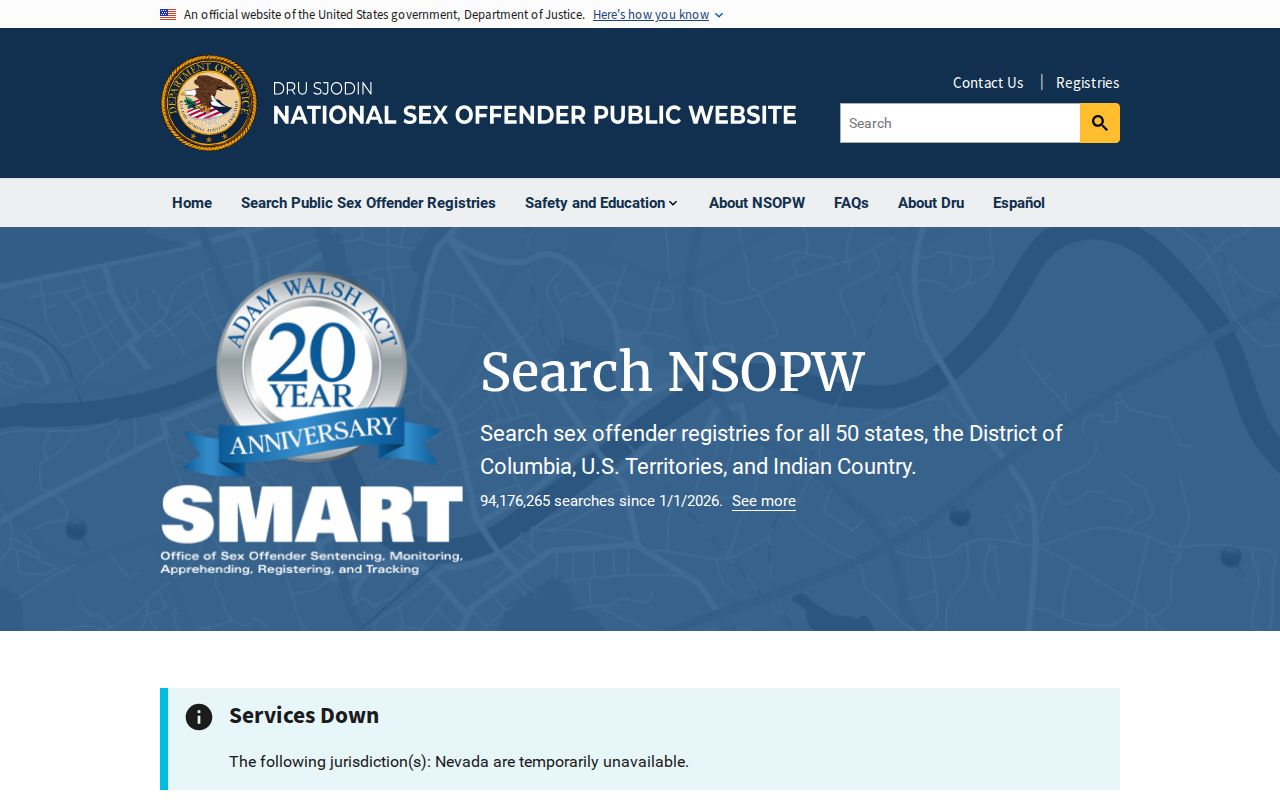Louisa County sex offender lookup through the national NSOPW search interface